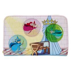 Loungefly - Disney Princess - Portafogli Sleeping Beauty Castle Three Good Fairies Stained Glass - WDWA2898